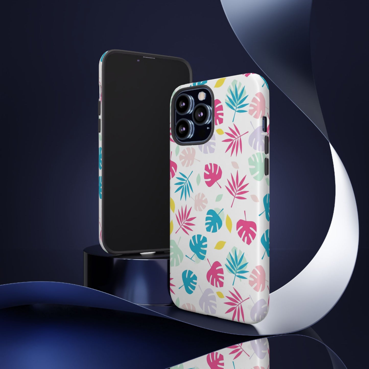 Tropical Leaf Phone Case — Colorful Pastel Monstera & Palm iPhone Case
