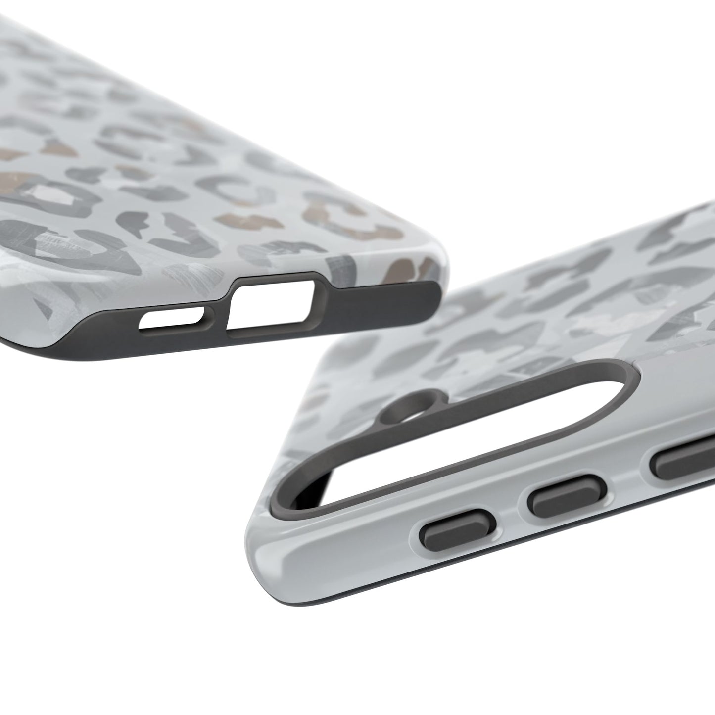 Silver Leopard Tough Phone Case