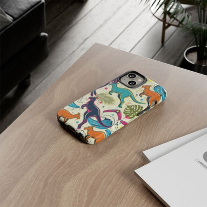 Tough Cases — Colorful Surfing Kangaroo Phone Case