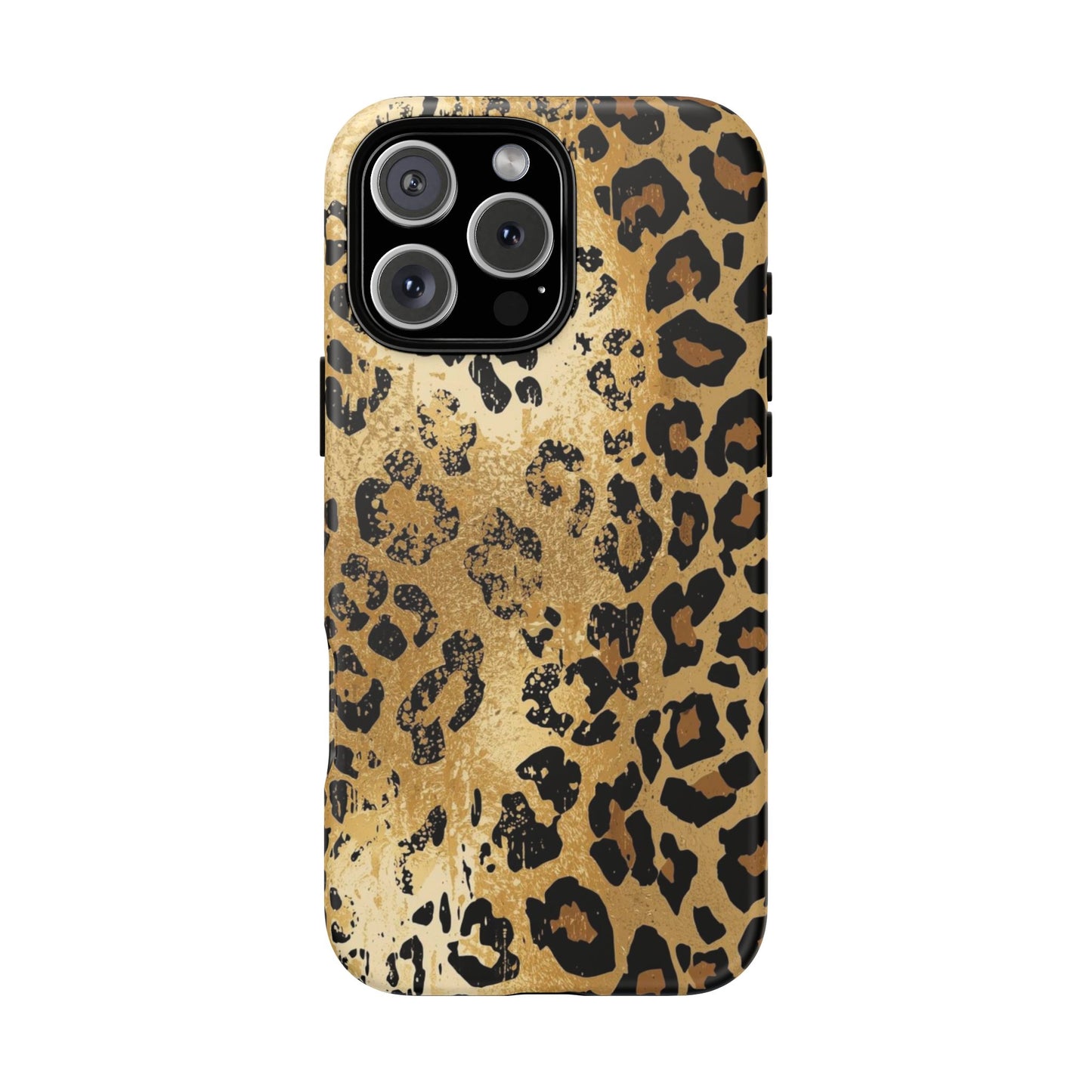 Leopard Print Tough Phone Case — Durable Protective iPhone Cover