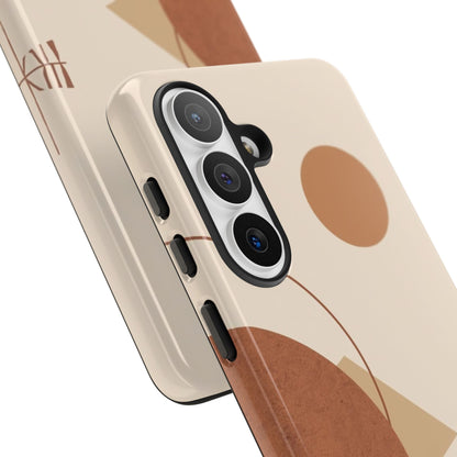 Abstract Earth Tones Phone Case — Minimal Geometric Design