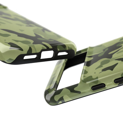 Camo Tough Phone Case — Military Green Protective iPhone Cover