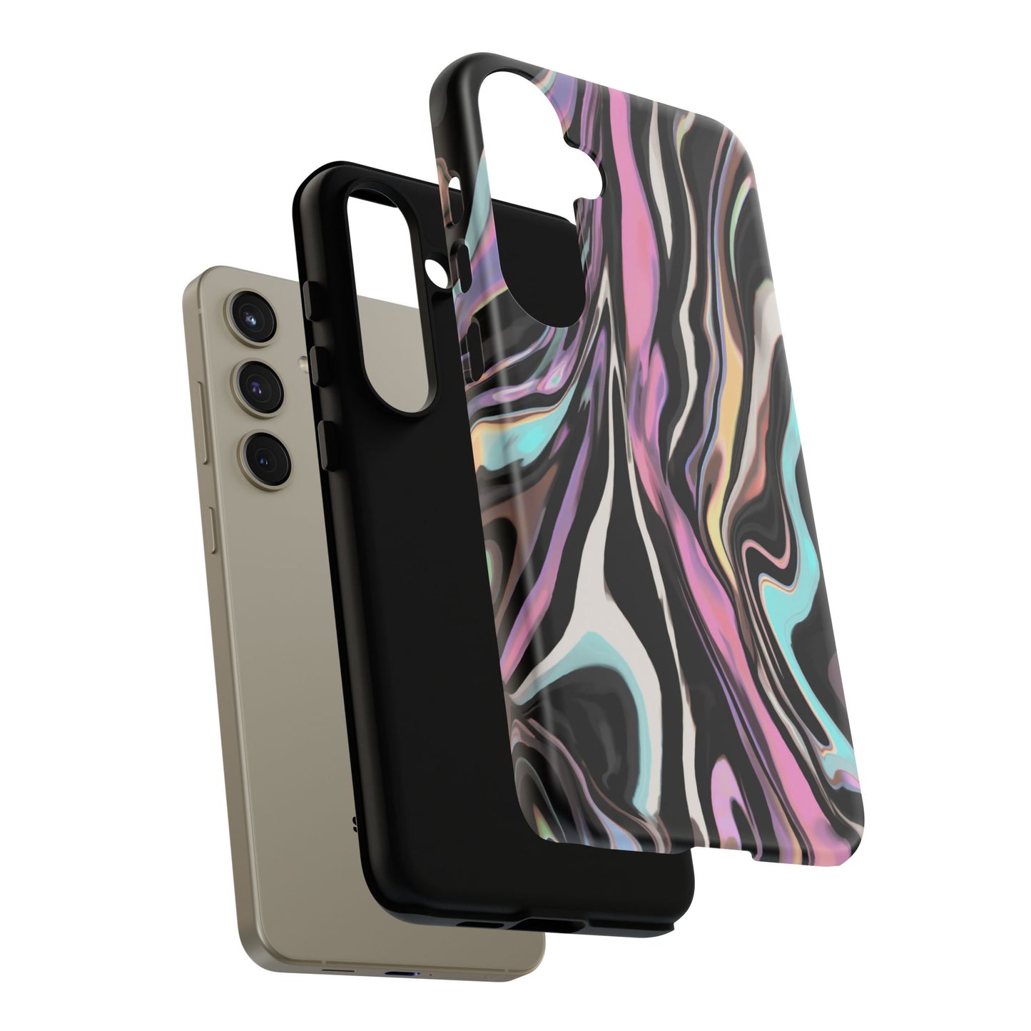 Abstract Marble Tough Phone Case — Pastel Swirl Protective Cover