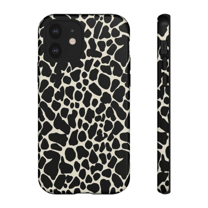 Black and White Cowhide Phone Case — Protective Tough Case