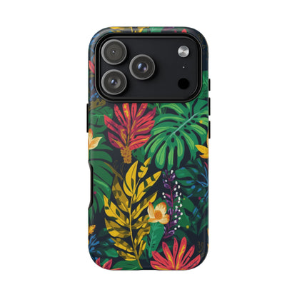 Tropical Floral Phone Case — Vibrant Jungle Leaf Protective Cover