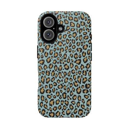 Leopard Print Tough Phone Case - Blue Cheetah Protective Cover