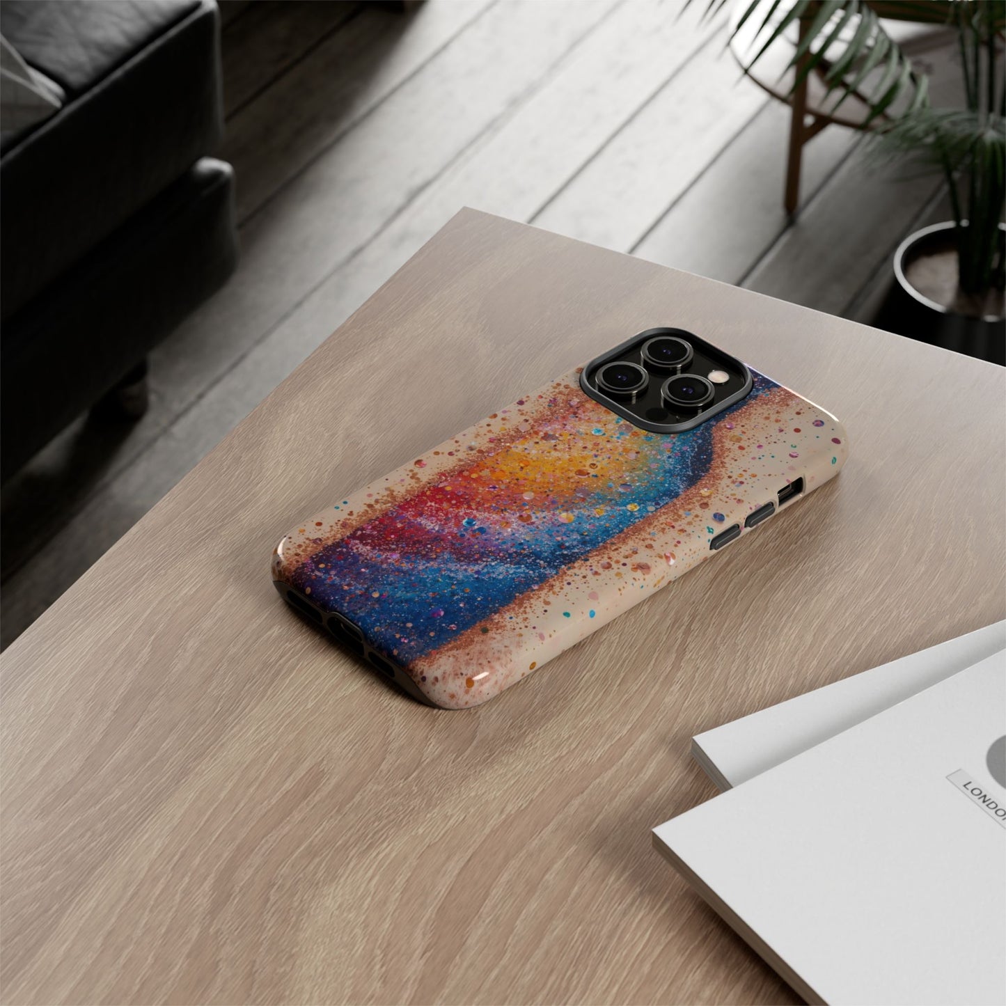 Galaxy Bottle Tough Phone Case — Colorful Nebula Splash iPhone Cover