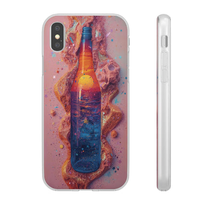 Phone Case — Surreal Sunset Bottle Art Flexible Protective Cover
