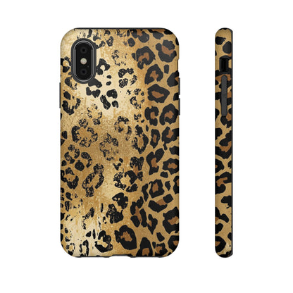 Leopard Print Tough Phone Case — Durable Protective iPhone Cover