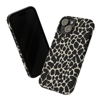 Black and White Cowhide Phone Case — Protective Tough Case