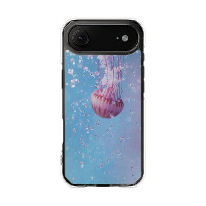 Jellyfish Clear Magnetic Impact Phone Case – Ocean Blue Underwater Design