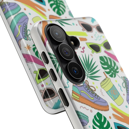 Tough Cases — Colorful Retro Sneakers & Sunglasses Phone Case