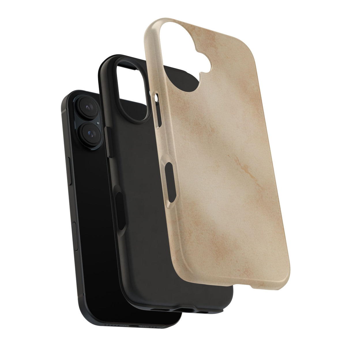 Tough Phone Case — Vintage Beige Marble Protective Phone Cover