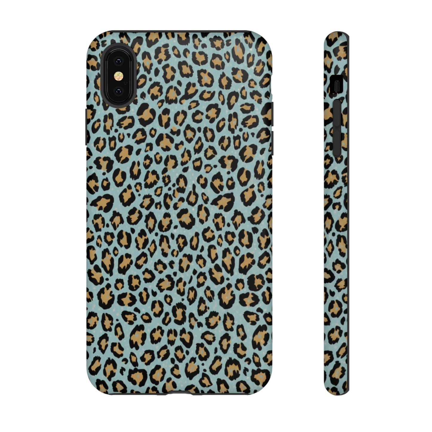 Leopard Print Tough Phone Case - Blue Cheetah Protective Cover