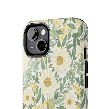 Daisy Meadow Tough Phone Case — Floral Protective Phone Cover