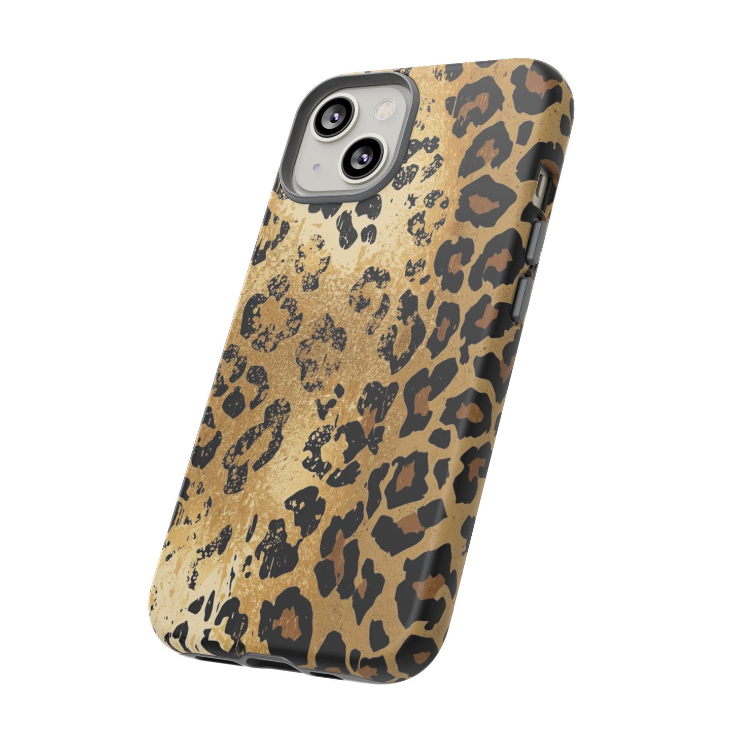 Leopard Print Tough Phone Case — Durable Protective iPhone Cover