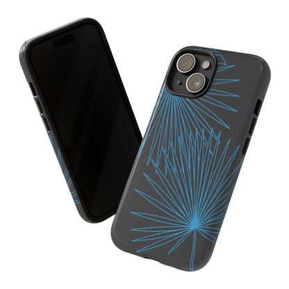 Blue Dandelion Burst Tough Phone Case — Protective Floral iPhone Cover