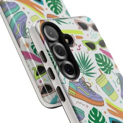 Tough Cases — Colorful Retro Sneakers & Sunglasses Phone Case
