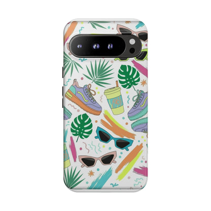 Tough Cases — Colorful Retro Sneakers & Sunglasses Phone Case