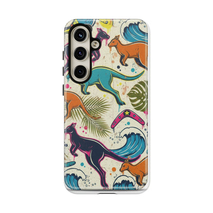 Tough Cases — Colorful Surfing Kangaroo Phone Case