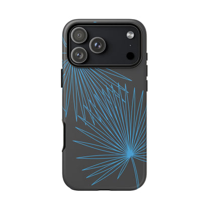 Blue Dandelion Burst Tough Phone Case — Protective Floral iPhone Cover