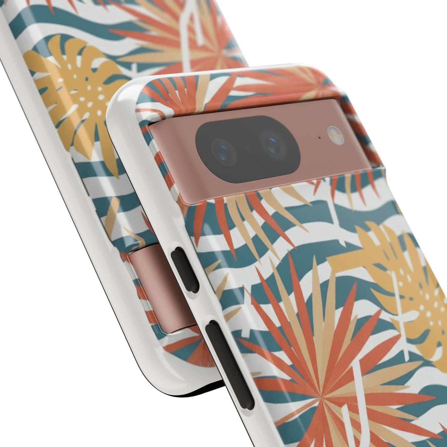 Tropical Palm Tough Phone Case – Retro Wave Floral Protective Cover