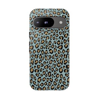 Leopard Print Tough Phone Case - Blue Cheetah Protective Cover
