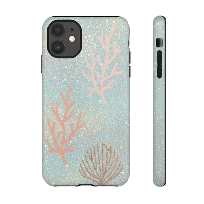 Seafoam Sparkle Phone Case – Coral & Seashell Tough Case