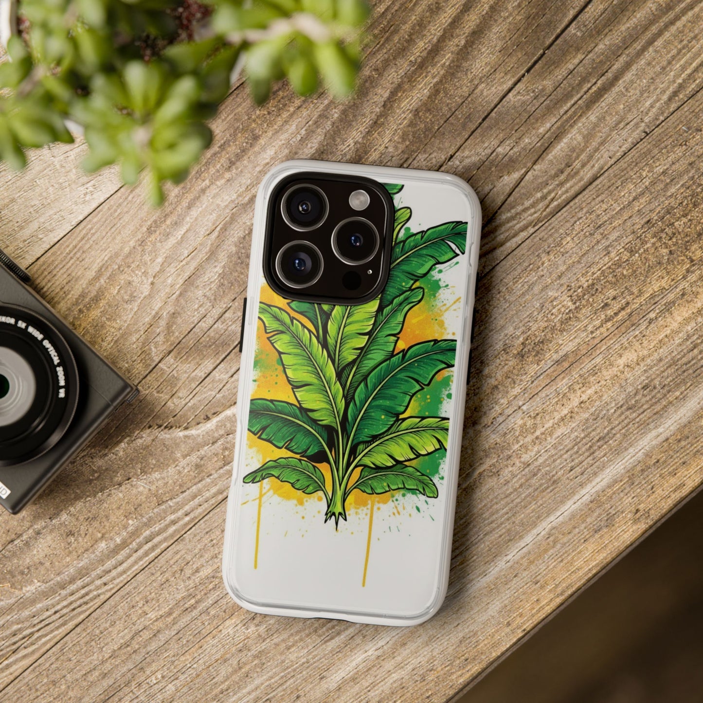 Tropical Banana Leaf Phone Case — Vibrant Green Plant Protector