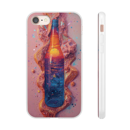 Phone Case — Surreal Sunset Bottle Art Flexible Protective Cover