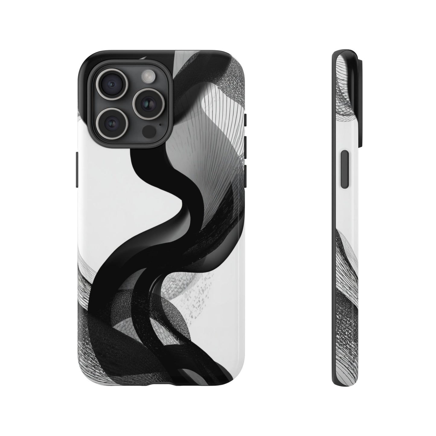 Phone Case — Monochrome Abstract Protective Cover