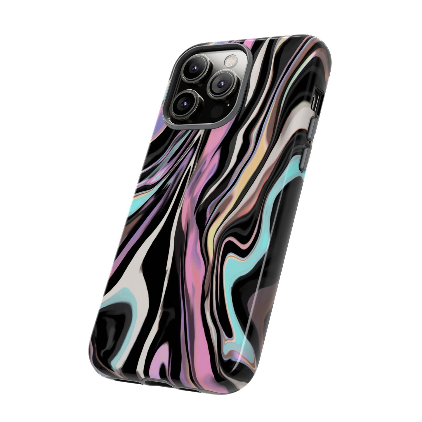 Abstract Marble Tough Phone Case — Pastel Swirl Protective Cover