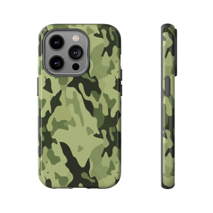 Camo Tough Phone Case — Military Green Protective iPhone Cover