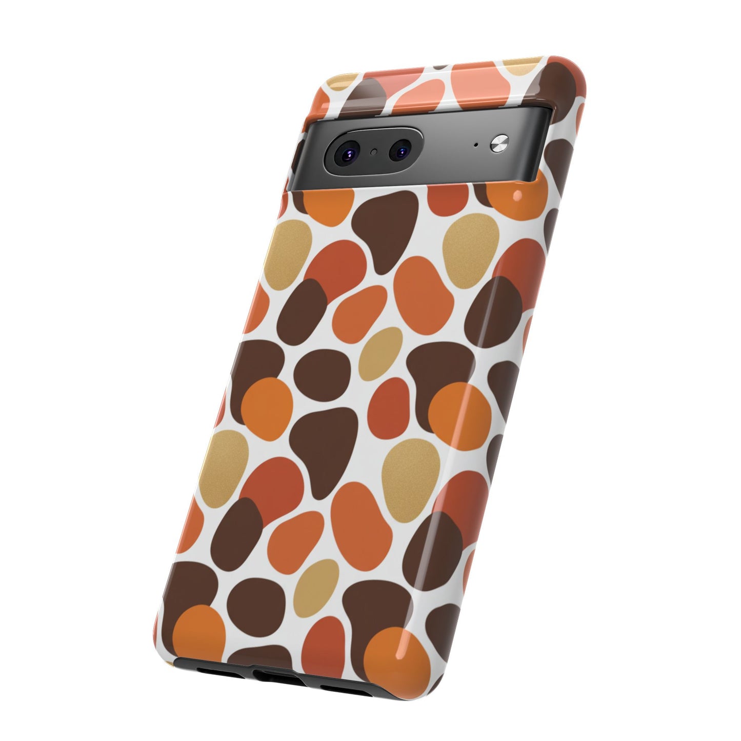 Phone Case — Retro Pebble Pattern in Warm Autumn Colors