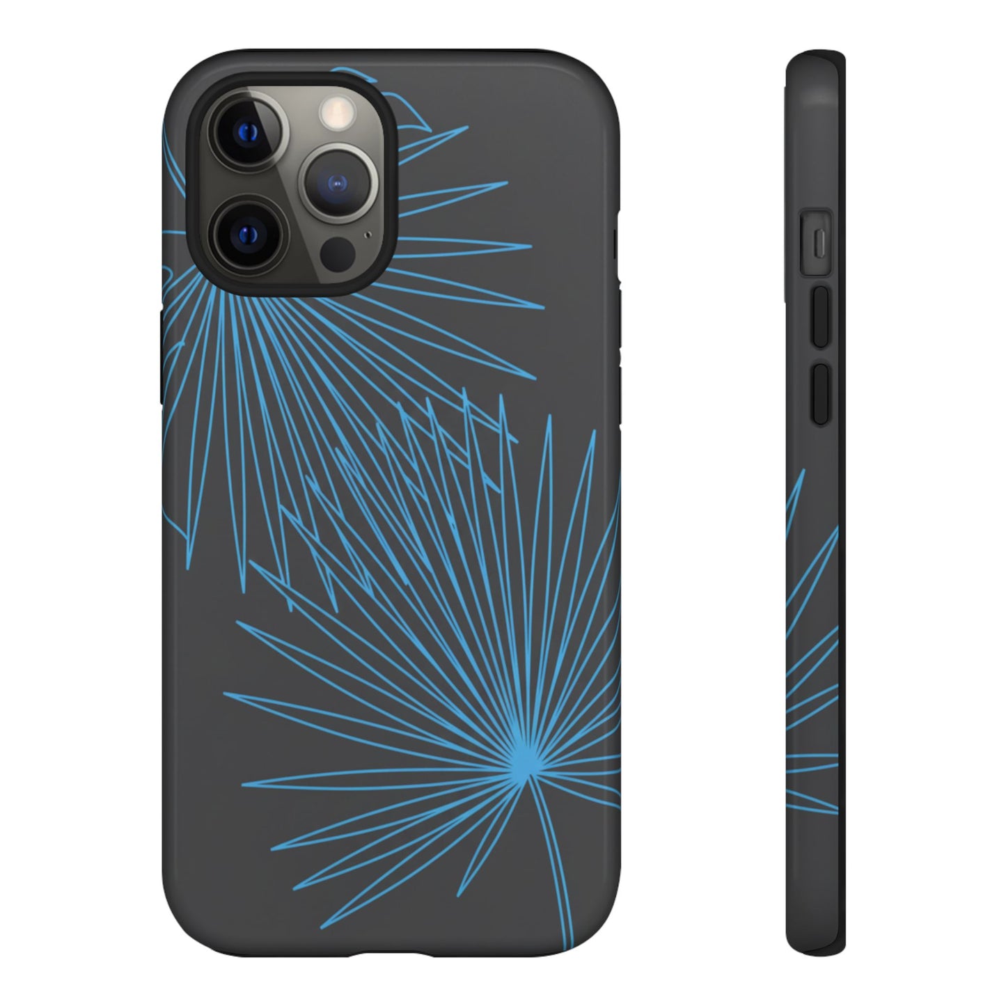 Blue Dandelion Burst Tough Phone Case — Protective Floral iPhone Cover