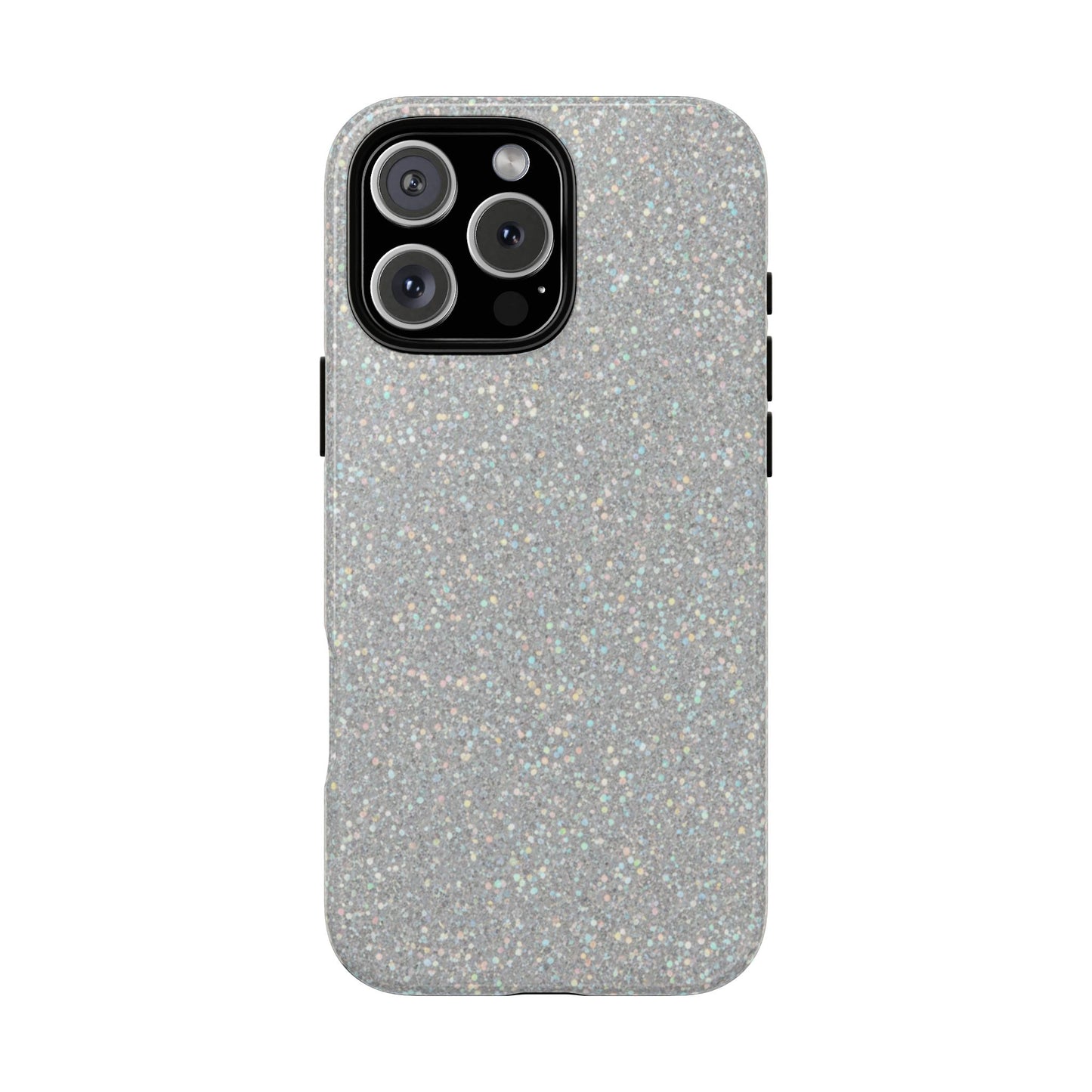 Glitter Silver Tough Phone Case — Sparkling Protective Phone Case