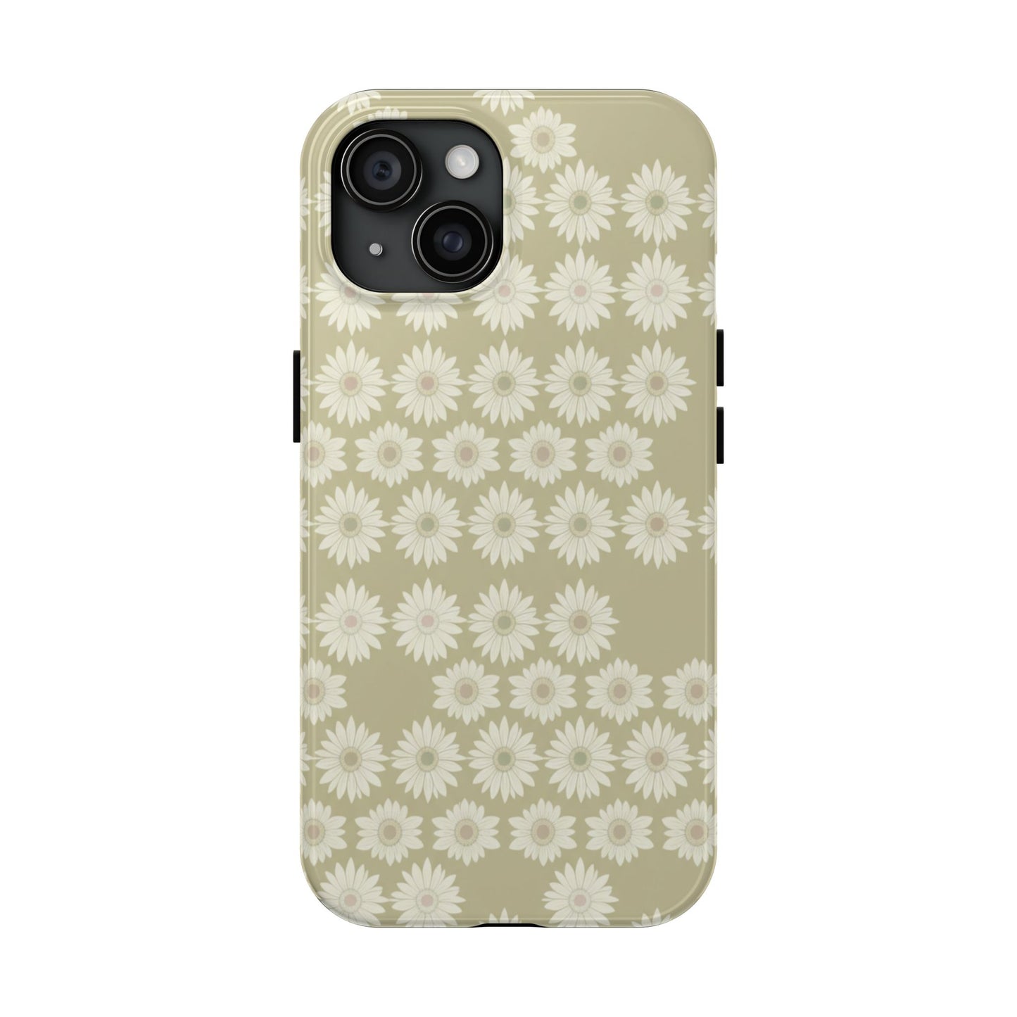 Daisy Pattern Tough Phone Case — Protective Floral iPhone Cover