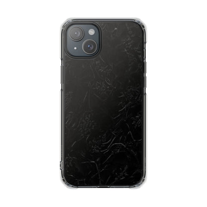 Magnetic Impact Phone Case — Black Floral Design