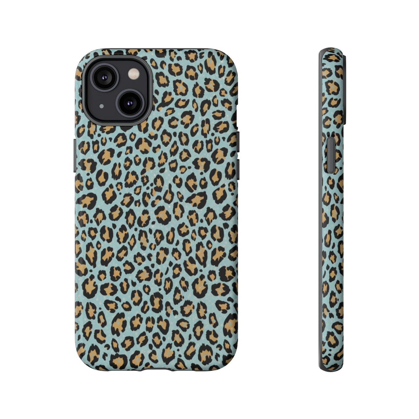 Leopard Print Tough Phone Case - Blue Cheetah Protective Cover