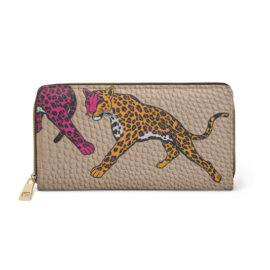 Women's Leopard Wallet - Animal  Pebble Print Wallet