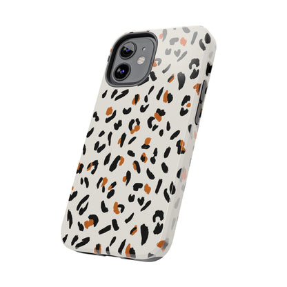 Leopard Print Tough Phone Case — Stylish Protective iPhone Cover