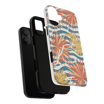 Tropical Palm Tough Phone Case – Retro Wave Floral Protective Cover