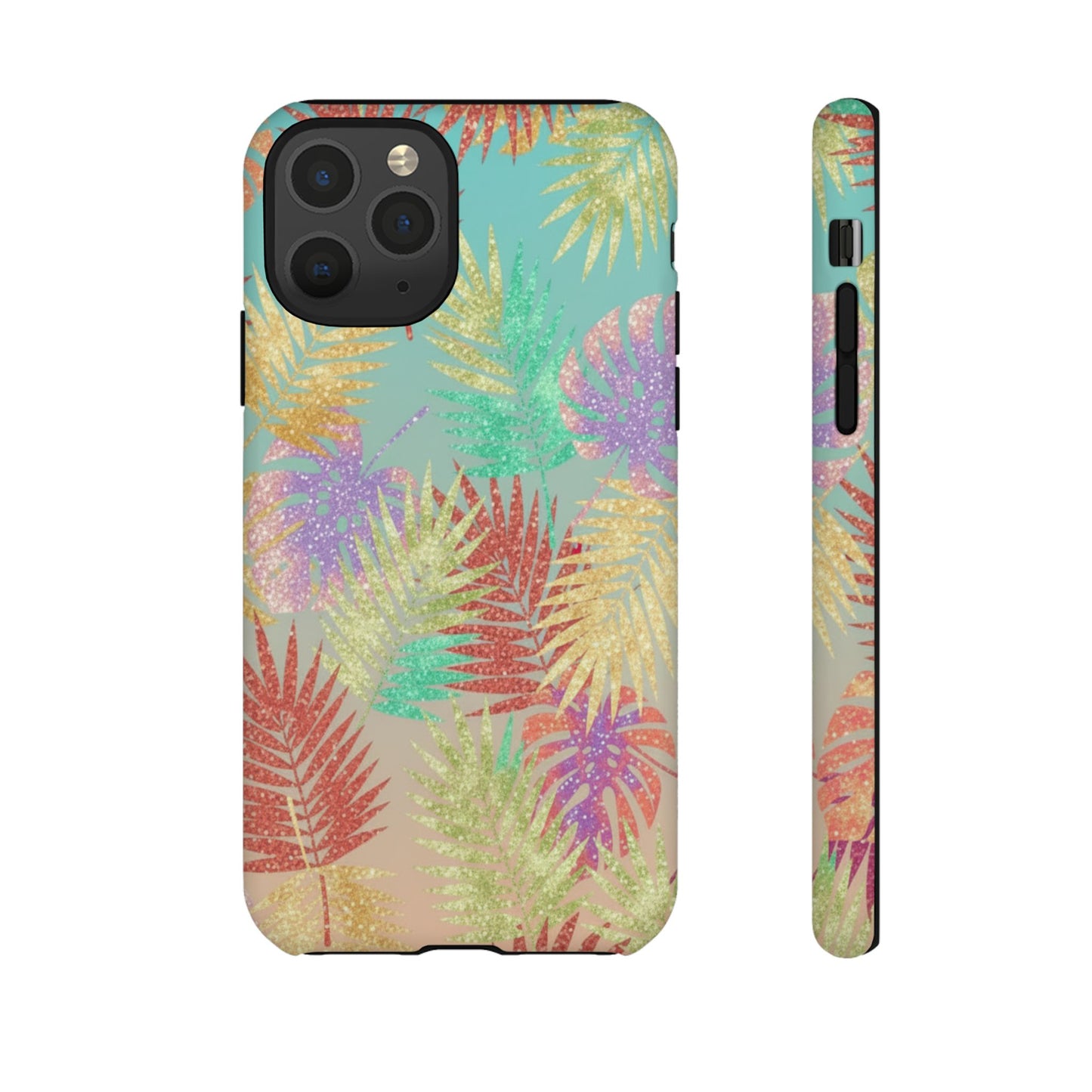 Tropical Palm Leaf Tough Phone Case – Colorful Pastel Botanical Protection