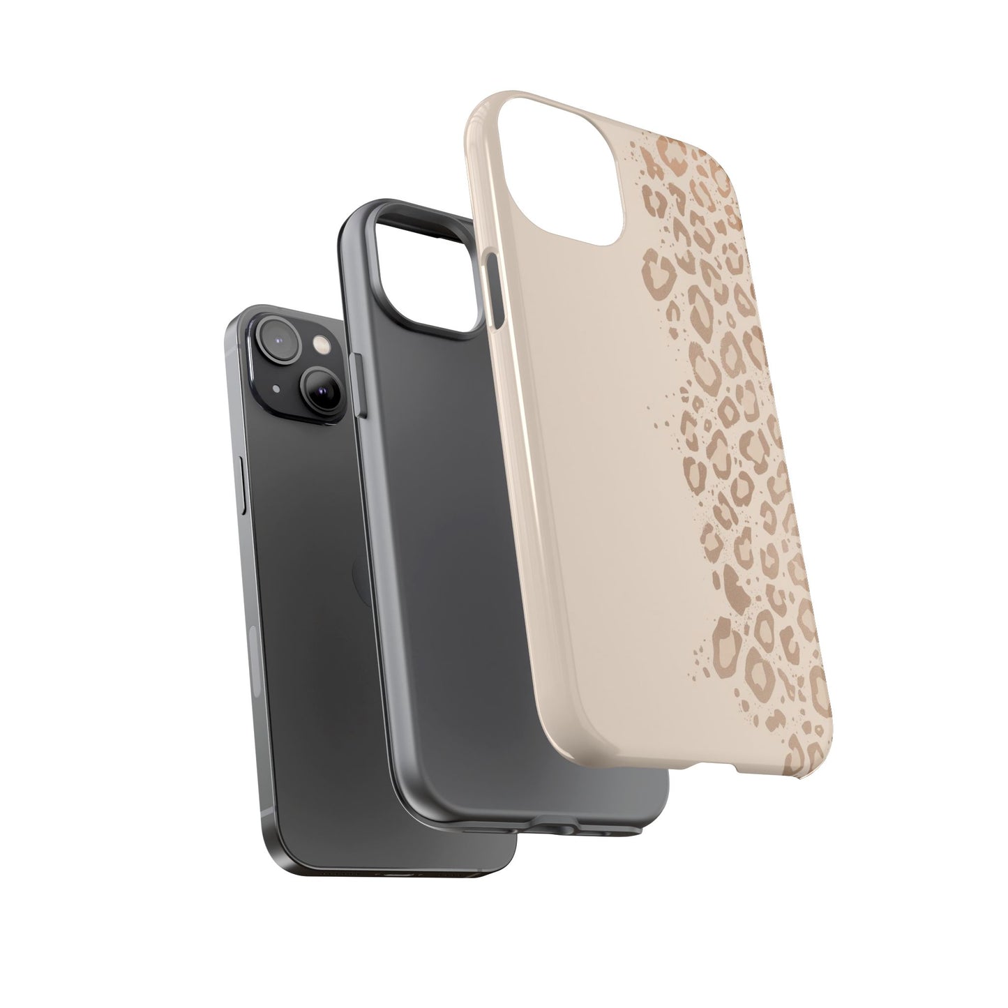 Phone Case – Beige Leopard Print Protective Cover