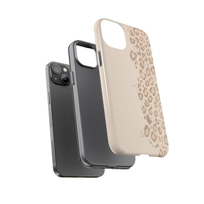 Phone Case – Beige Leopard Print Protective Cover