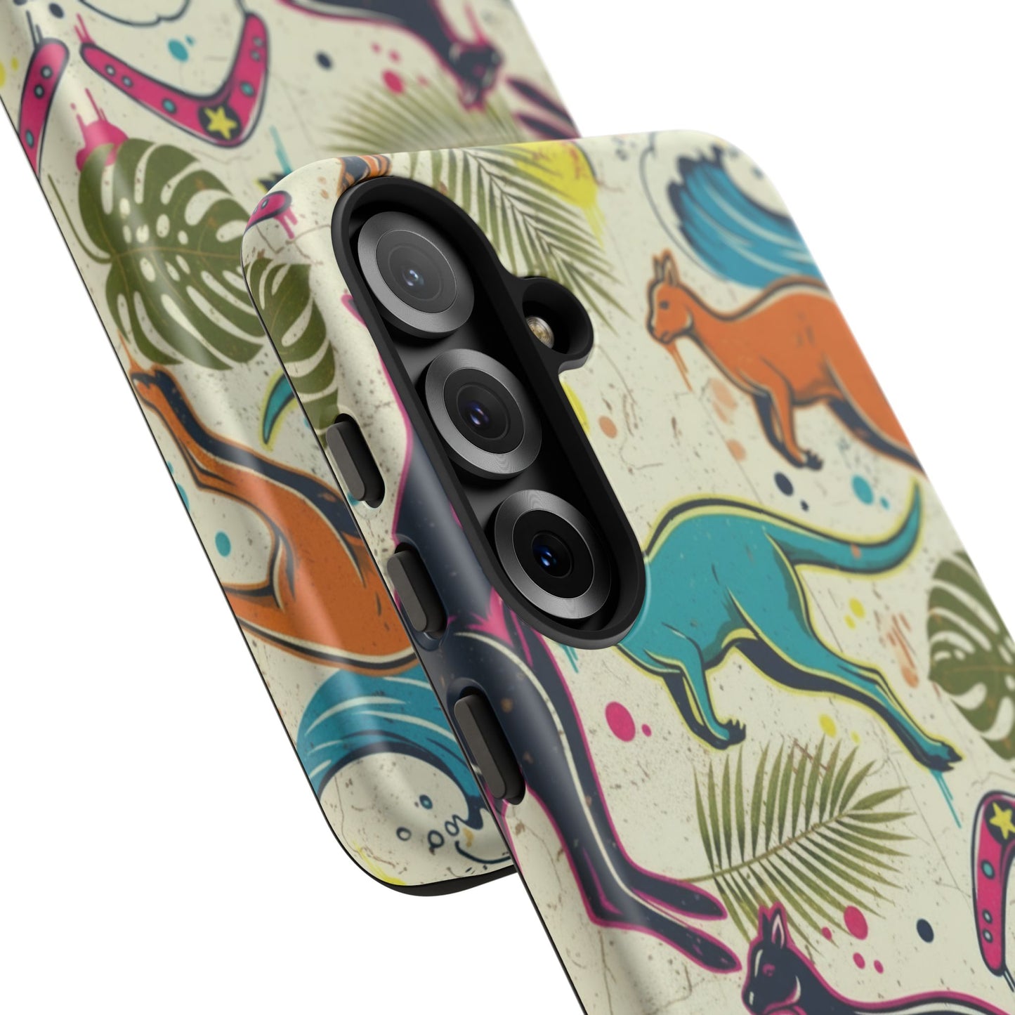 Tough Cases — Colorful Surfing Kangaroo Phone Case