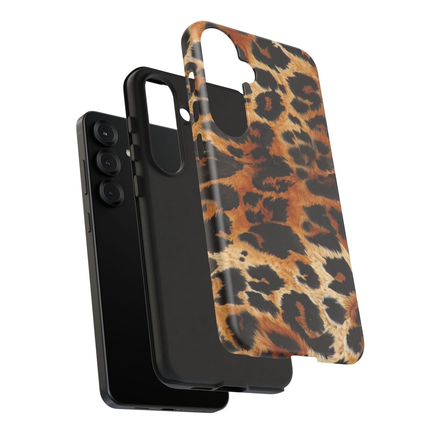 Leopard Print Tough Phone Case – Rugged Protective iPhone Cover