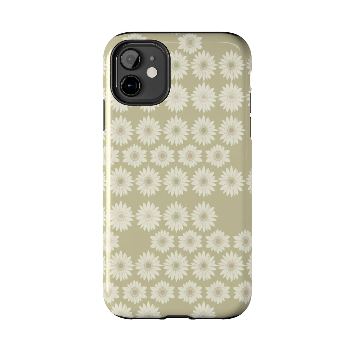 Daisy Pattern Tough Phone Case — Protective Floral iPhone Cover