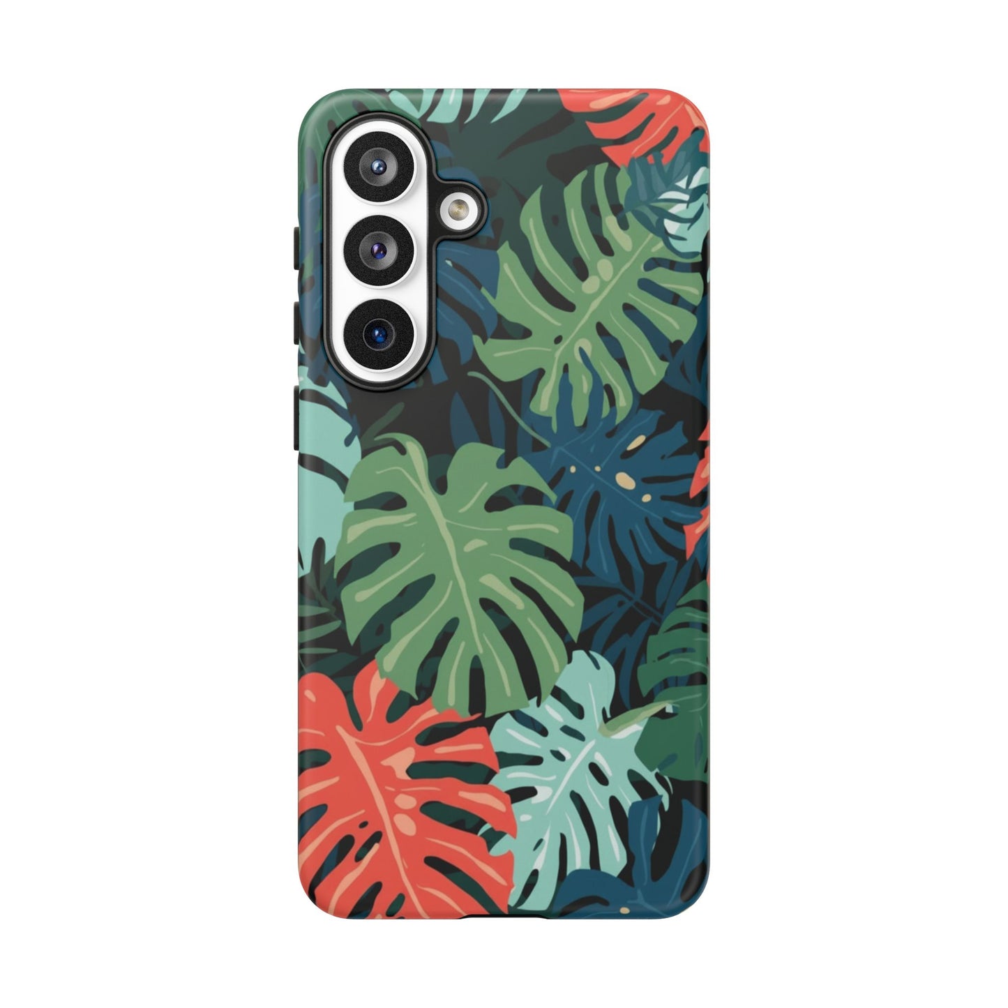 Tropical Monstera Phone Case — Colorful Leaf Protective Tough Case