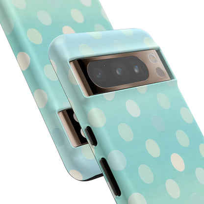 Abstract Palm Tough Phone Case — Minimal Coastal Blue Protective Cover